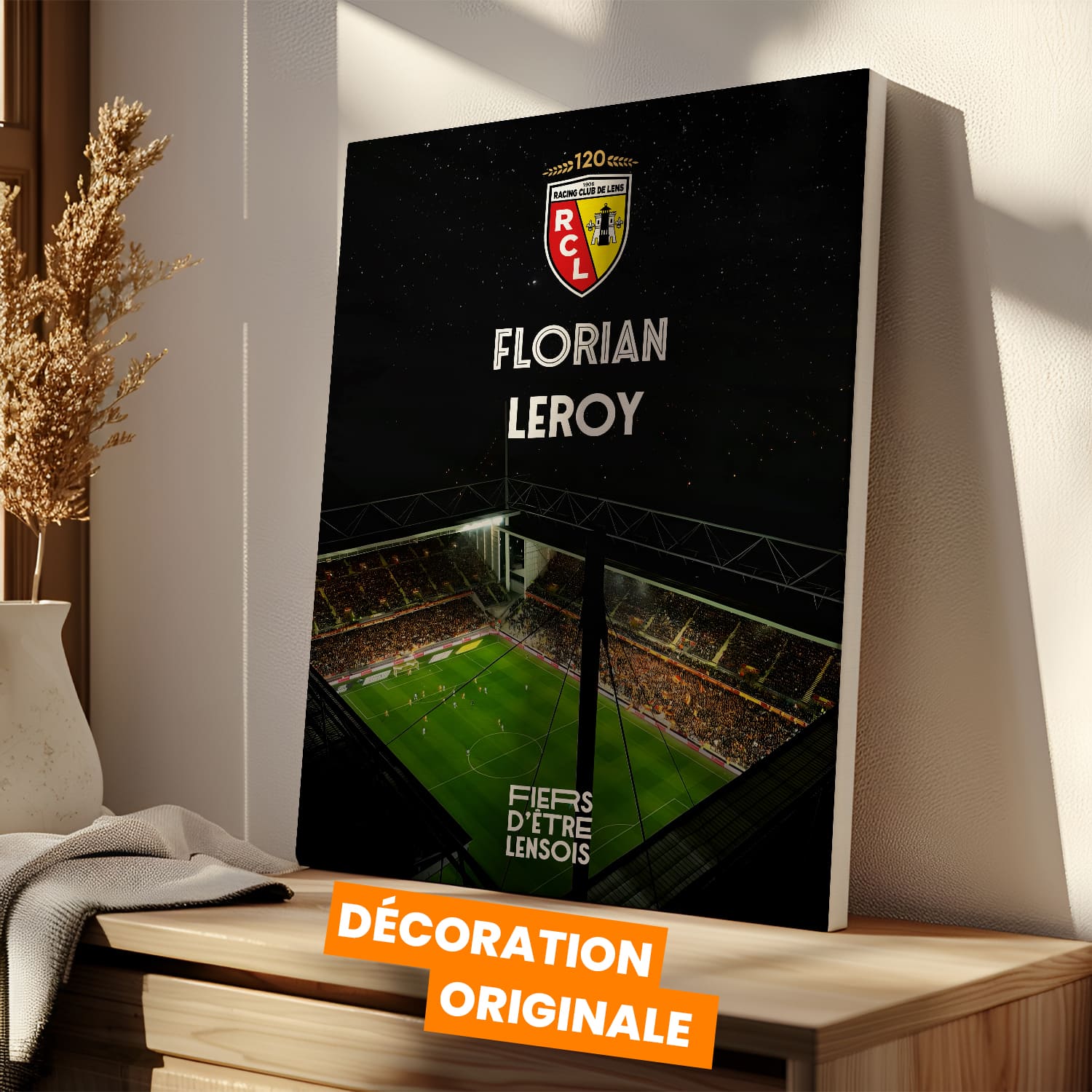 OneTrophy RC Lens - Toile personnalisable - Bollaert en lumière