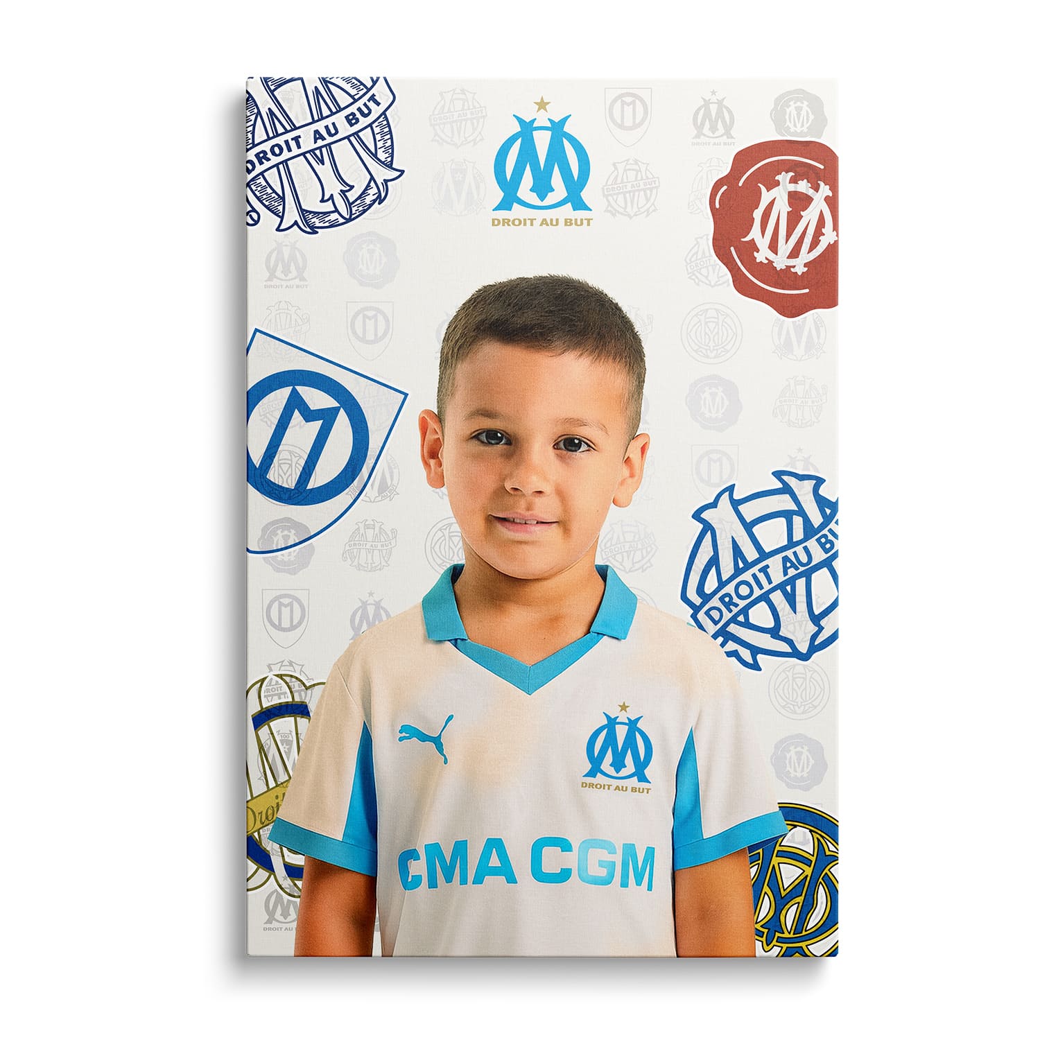 OneTrophy Olympique de Marseille - Toile personnalisable photo - Domicile