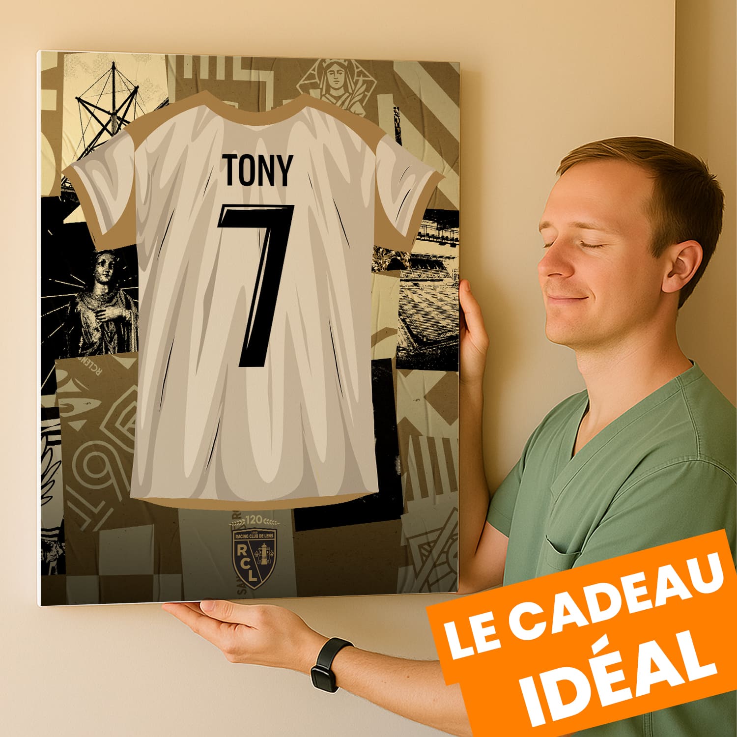 OneTrophy RC Lens - Toile maillot personnalisable - Third (120 ans)