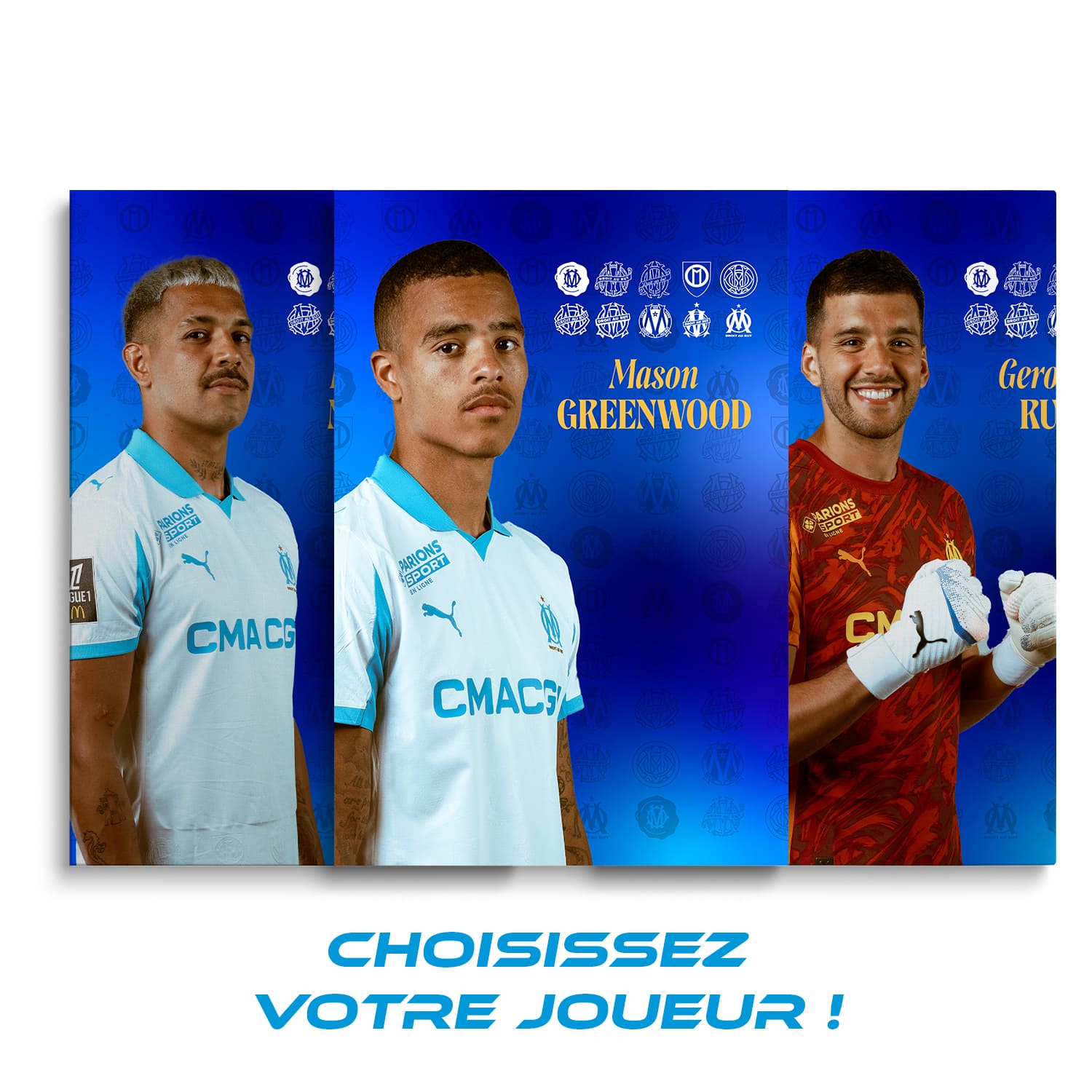 Toile officielle joueurs - Olympique de Marseille - Extérieur