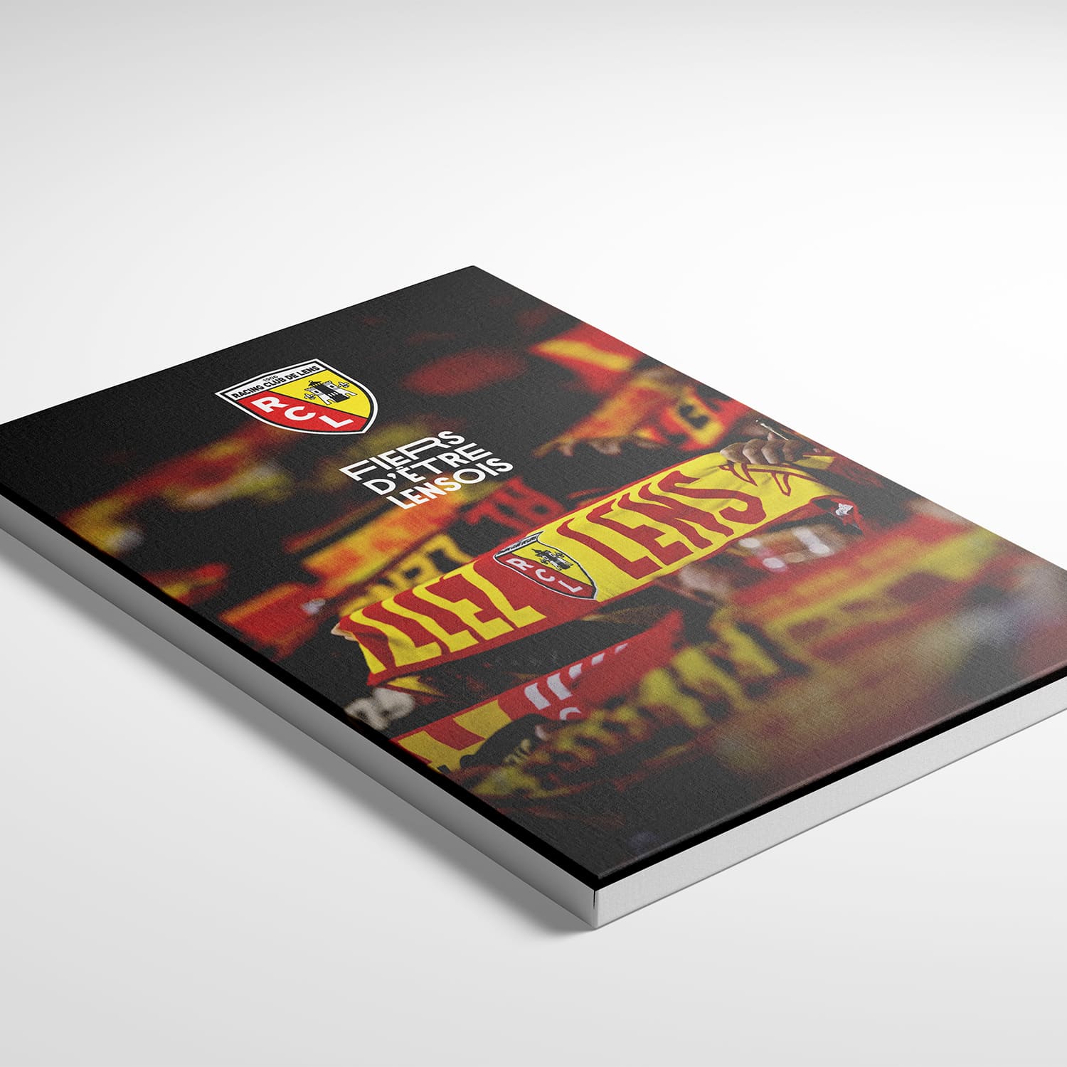 Toile sous licence officielle RC Lens - Le Mur Sang et Or (50*40cm)