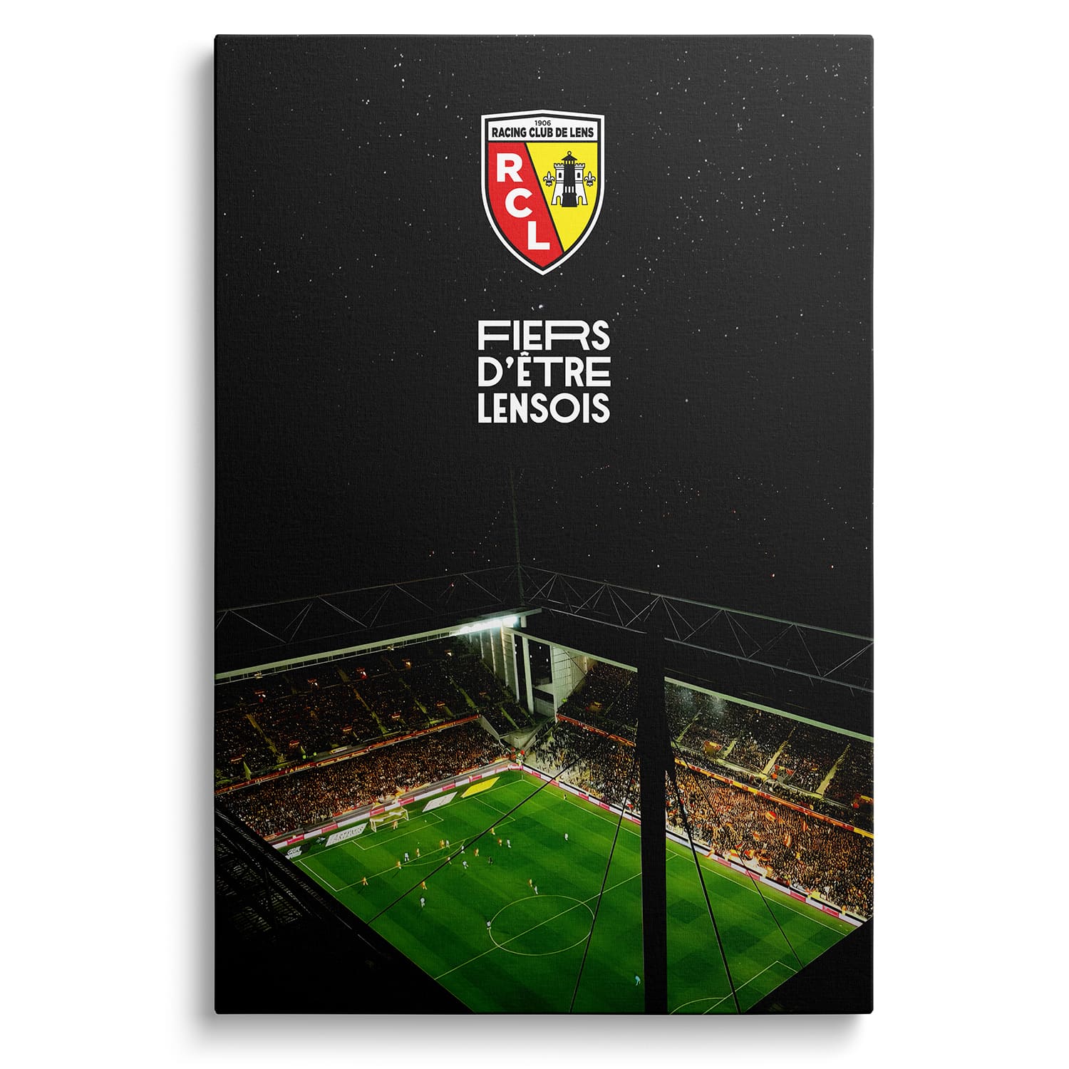 Toile sous licence officielle RC Lens - Bollaert en lumière (50*40cm)
