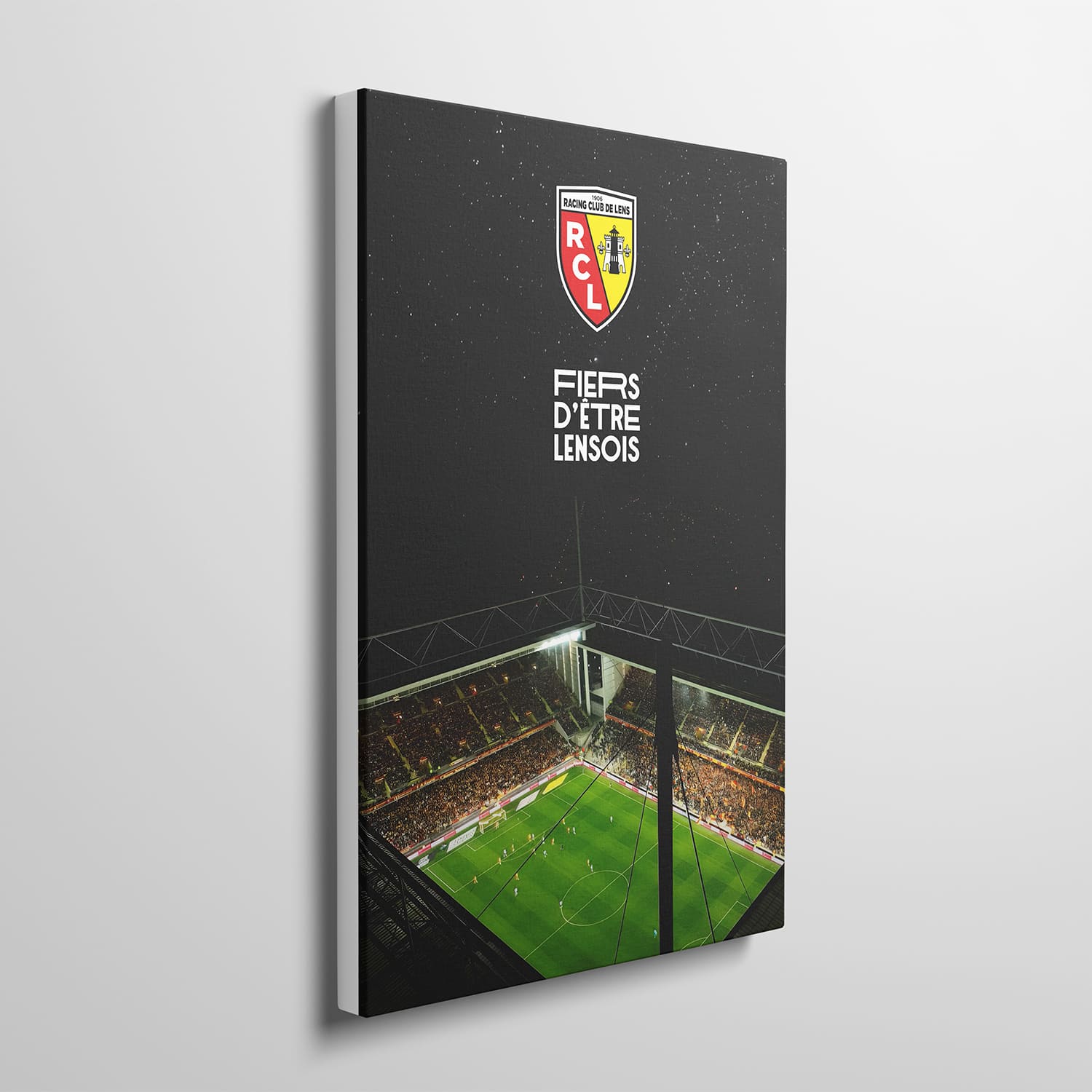 Toile sous licence officielle RC Lens - Bollaert en lumière (50*40cm)