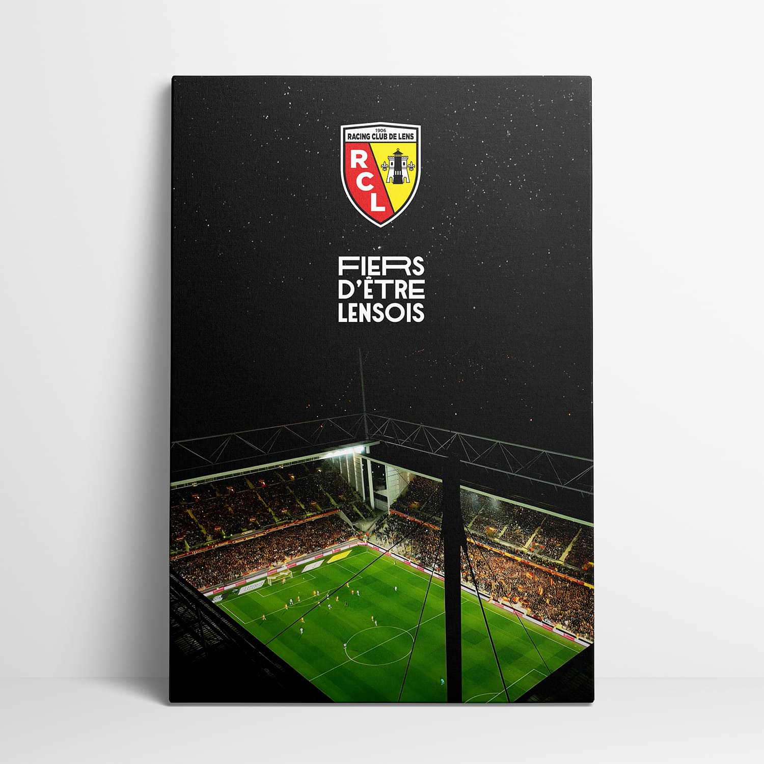Toile sous licence officielle RC Lens - Bollaert en lumière (50*40cm)
