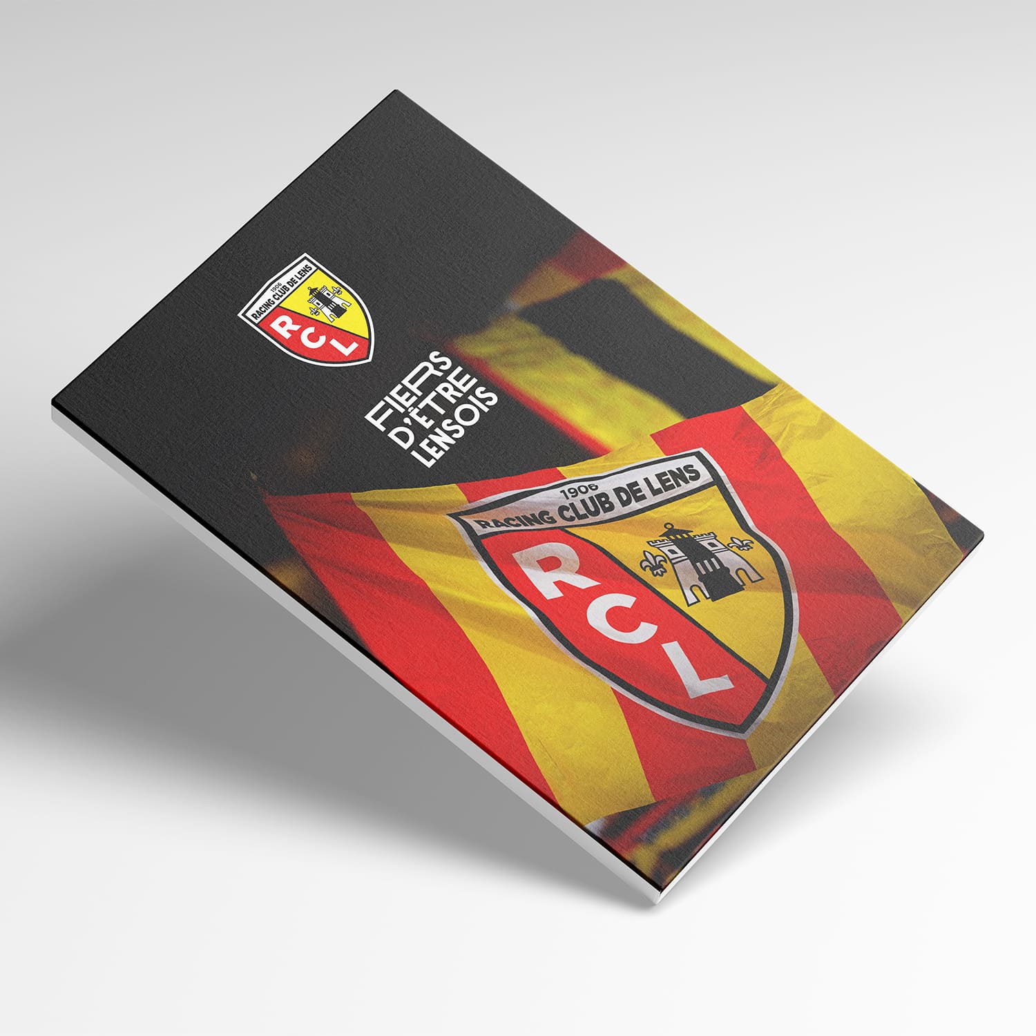 Toile sous licence officielle RC Lens - La vague Sang et Or (50*40cm)