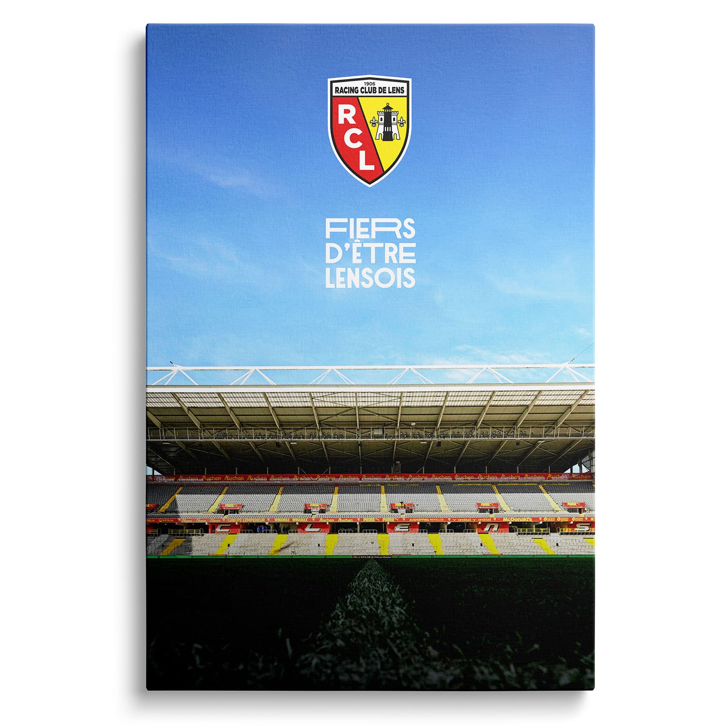 Toile sous licence officielle RC Lens - L'esprit de Bollaert (50*40cm)