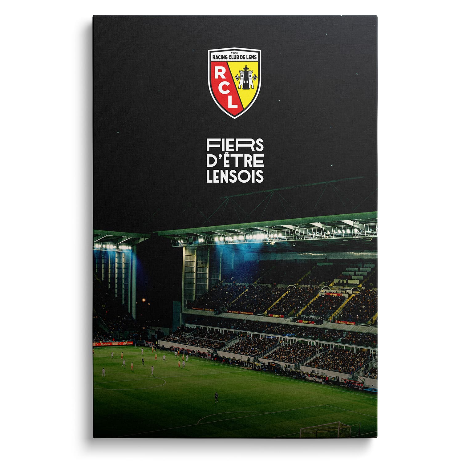 Toile sous licence officielle RC Lens - Frissons à Bollaert (50*40cm)