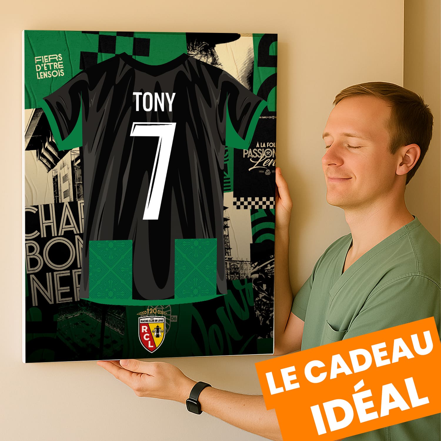 OneTrophy RC Lens - Toile maillot personnalisable - Extérieur